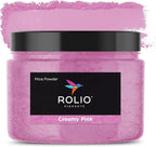 Rolio Premium Pink Mica Powder - Creamy Pink (100G / 3.5 oz) - 1 Jar of Pigment Powder for Epoxy Resin, Dye, Soap Making, Nail Polish, Paint, Candle Making, Bath Bombs, Slime
