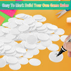 Coopay 600 Pieces Plastic Poker Chips Learning Counters Disks Bingo Chip Counting Discs Markers for Math Practice and Poker Card Game Tokens, Teaching Rewards, 38 mm/ 1.5 Inches (White)