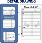 30/60/120/180 Baseball Lineup Cards with 4-Part Carbonless Copies, 4.53 x 7.87 Inch 16 Player Roster Sheets for Games, Softball Line up Coaching Accessories for Coaches and Umpires
