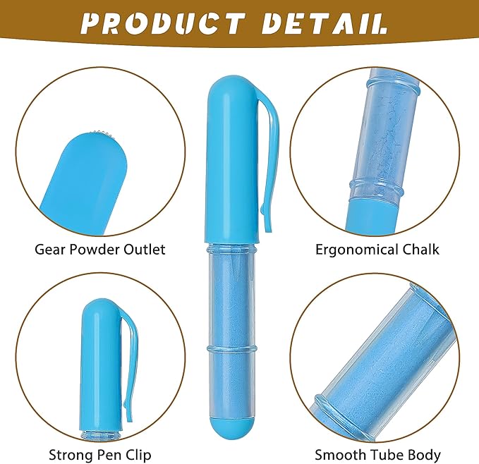 Fabric Chalk Markers for Sewing,Quilting,Crafting|Erasable Tailor Chalk|Work on Various Fabrics|Dosing Wheel Drawing Intricate Patterns Precise Lines-Per Pack(Red,Yellow,Blue,White and 1Ruler)