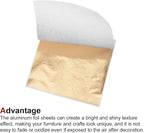 MECCANIXITY Gold Leaf Foil Sheet Champagne Gold Leaf Paper 3.3 x 3.1inch for Art Decoration, Sculpture, Painting, Pack of 100