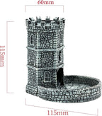Dice Tower D&D Castle Dice Rolling Tower for Role Playing Game | Easy Roller Perfect for DND Tabletop Game and RPG (Grey)