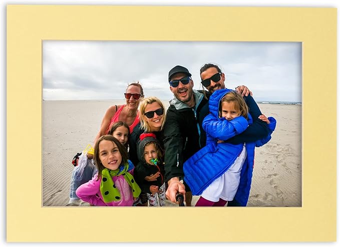 11x14 Mat for 8.5x11 Photo - Precut Soft Yellow Picture Matboard for Frames Measuring 11 x 14 Inches - Bevel Cut Matte to Display Art Measuring 8.5 x 11 Inches - Acid Free Pack of 25 MATS