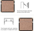 100 Pack Small D-Ring Steel Picture Hangers with Screws Picture Frames Picture Hang Solutions, for Hanging Clock Paintings Artwork Picture Frame Hook Photos