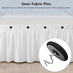 12 Colors Fabric Covered Button Twist Pins Dust Ruffle Pins- for Sofa，Upholstery，Armchair Caddies, Armrest Covers,Bed Skirts, Slipcovers, Headliners (Black, 24)