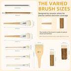 Pottery Glaze Brushes,10 PCS Painting Ceramic Brush Set, Different Shape Wool Soft Bristle for Ceramic Pottery Glazing Creation