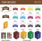 108PCS MTG Tokens & 12mm MTG Dice Set for Magic Card, Keyword Token Life Counters Dice with Box, Compatible with Magic CCG Card Gaming Accessories