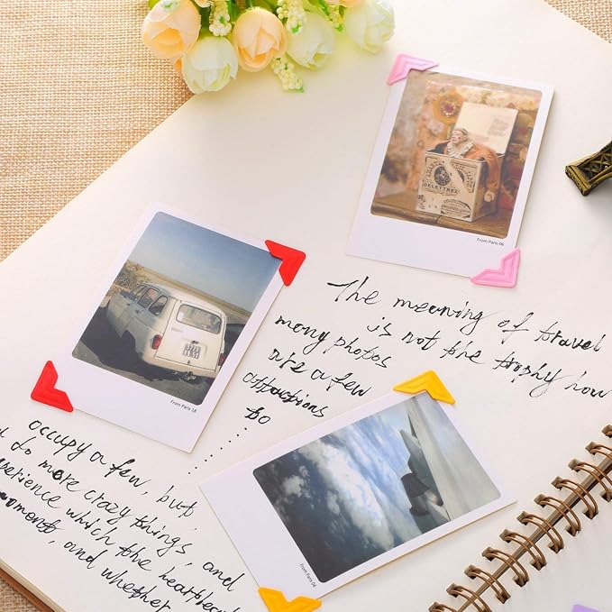 360 Count Self-Adhesive Acid Free Photo Corners for Scrapbooks Memory Books (Multicolor)