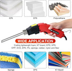 Foam Cutter Electric Hot Knife Styrofoam Cutter Foam Cutting Tool Hot Knife Foam Cutter Air Cooled 200W 110-120V (4 Blades) for XPS,EPS,EPP,EVA,EPE,KT Board,PU,Sponge