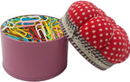 pson Pumpkin Shaped Pin Cushion with Storage Box, Cute Sewing Needle Holder for Quilting, DIY Crafts, Needlework, Sewing(Red with Spotted)