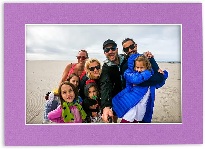 5.5x8.5 Mat for 8.5x11 Frame - Precut Mat Board Acid-Free Dark Purple 5.5x8.5 Photo Matte For a 8.5x11 Picture Frame, Premium Matboard for Family Photos, Show Kits, Art, Picture Framing, Pack of 1 Mat