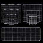 10Pcs Clear Acrylic Stamp Blocks Set, Acrylic Stamping Blocks Tools Clear Stamps with Grid Lines for Photography Props Scrapbooking Crafts Card Making