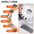 ZeeDix Wire Gauge Measuring Tool (2 Pcs) - Round Dual Sided Metal Sheet Gage & Metal Sheet Thickness Gauge, Stainless Sheet Wire Size Chart & Welding Measurement Tool