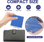 SEVENWELL 50pcs Jewelry Cleaning Cloth Dark Blue Polishing Cloth for Sterling Silver Gold Platinum Small Silver Polish8x8cm