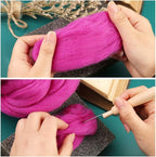 3.53oz Wool Roving Yarn, Wool Felting Supplies, Pure Wool, Chunky Yarn, Spinning Wool Roving for Needle Felting Wet Felting DIY Hand Spinning (Light Purple)