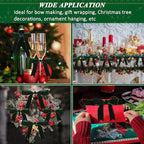Dark Green Velvet Ribbon, 1 Inch x 20 Yards Single Faced Green Ribbon for Gift Wrapping, Bow Making, Christmas Tree Decorations, Wreath Making and DIY Crafts (10 Yards Each Roll)