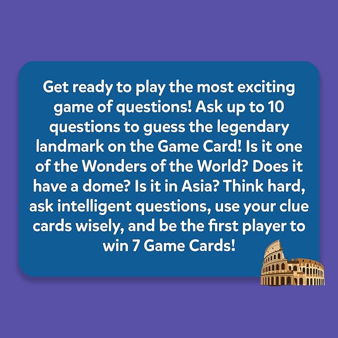 Skillmatics Guess in 10 Legendary Landmarks, Educational Travel Toys for Boys, Girls, and Kids Who Love Card Games, Board Games, Geography and History, Trivia, Gifts for Ages 8, 9, 10 and Up