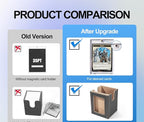 Card Deck Box for MTG with Commander Display, 5 in 1 Card Deck Case Holds 800+ Unsleeved Cards, Strong Magnet Organizer Compatible with Yugioh TCG Sports Cards (Black&Glod)