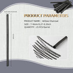 25 PCS Willow Charcoal Sticks, Ideal for Artists, Beginners, Students, Perfect for Sketching, Drawing, Shading, and Fine Art, 5.7 Inches Long, 2-4,4-5,5-7,7-9 (7-9)