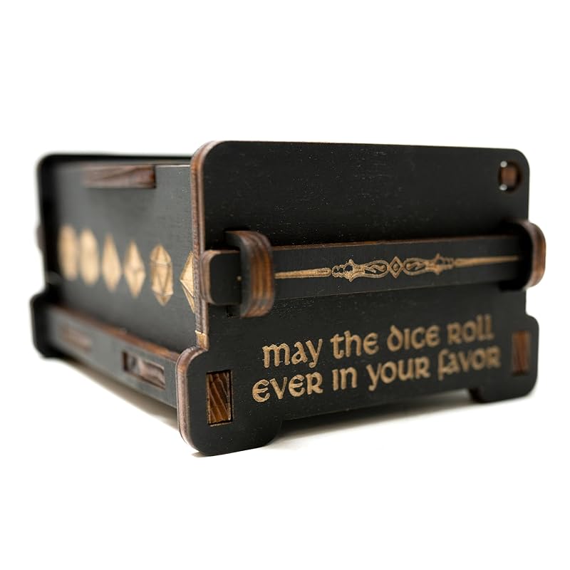 Dice Box - BLACK - Dragons Eye 6x4x3