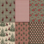 Christmas Scrapbook Paper Pad 12×12,Vintage Christmas Deer Patterned Papers ,24 Sheets Double-Sided Merry Christmas Scrapbooking CardStock Paper Pad for Holiday Cardmaking DIY Origami Papers.