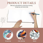 Moinchore Back to School Gifts Square Sketchbook 8 x 8 Inch Hardcover Art Sketch Book Drawing Papers 120 Pages, Mixed Media Journal Notebook with Elastic Closure Sketchbook for Drawing(Brown)