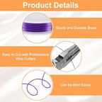 HARFINGTON 49ft Jewelry Wire, 28 Gauge (0.3mm) Brass Craft Soft Metal Tarnish Resistant Copper Beading Wire for Jewelry Making Supplies Crafting, Purple
