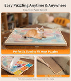 Join&Joy 2000 Piece Puzzle Board Pro, with 6 Drawers & Cover, 40" x 29", Sort-Wise Colorful Felt Drawers, Wooden Jigsaw Puzzle Board, Birthday Gifts for Mom