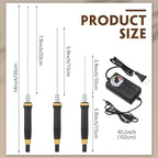 6 Pcs Foam Cutter Electric Hot Wire Cutter Pen Tools Kit, 4'', 6'', 8'' Foam Board Cutter with Stand, 110-220V/ 36W Digital Voltage Apaptor, Cutting Pen for Foam Cutting, Arts, Crafting