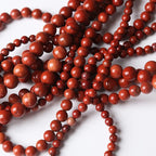 48PCS 8MM Red Jasper Stone Beads Round Loose Beads for Jewelry Making DIY Energy Stone Healing Power Bracelet 15in