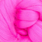 Revolution Fibers Merino Wool Roving | Premium Combed Wool Top | 22 Micron, Perfect for Felting Projects, Spinning, Wall Hangings and Tapestry (Flo Pink)