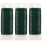 Tenn Well Green Floral Wire, 3 Pack Christmas Wreath Wire, 295 Feet 22 Gauge Florist Ties for Flower Arrangements, Christmas Ornaments, Wreath Making, Gardening, Crafts