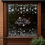 Christmas Stencils for Window Glass Large Christmas Stencils for Crafts Reusable Xmas Village House Holiday Stencil for Painting on Wood Wall Fabrics Decor