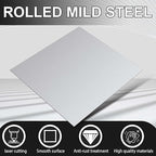 Hicarer 2 Pcs Mild Steel Sheet Cold Rolled 18 Gauge Metal Plate Weldable Metal Sheets for Professional Industrial DIY Use, Clean Surface Easy to Weld (12'' X 12'')