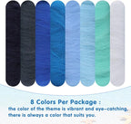 Wonvoc Needle Felting Wool 80 g, 8 Colors Nature Wool Roving, Felting Wool Bulk, Wool Roving for Needle Felting, for DIY Craft Materials and Felting Wool Craftsmen, 10g/Color, Blue