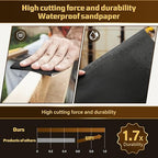 Sandpaper 5000 Grit, Wet Dry Sanding Sheets, High Performance Sand Paper for Wood Furniture Finishing, Metal Grinding, Automotive Polishing, 9 x 11 inches, 15-Sheets