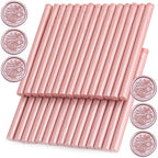Rose Gold Wax Seal Sticks, 30pcs Sealing Wax Sticks, HOSEALING Glue Gun Wax Seal Sticks for Wax Seal Stamp, Premium Sealing Wax for Wedding Invitations, Letter, Envelope (Mini Size)