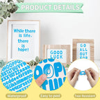 Alphabet Stickers, 1'' Inch 12 Sheets Light Blue Letter Stickers, Self-Adhesive Vinyl Mailbox Numbers, Letters for Bulletin Boards, Classroom & Home Decor