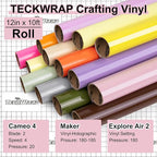 TECKWRAP Permanent Adhesive Vinyl 12" x 10ft, Glossy Queen Pink