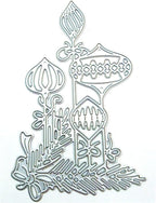 Metal Cutting Dies DIY Merry Christams Embossing Stencil Template Scrapbooking Card Making Mold Photo Album Arts Crafts Tools (Christmas ornament-12.7x8cm)