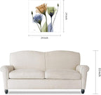 Empire Art Direct Frameless Free Floating Tempered Glass Panel Graphic Wall Art Ready to Hang, 24" x 24", Gentian Buddies, Multi-color Flower