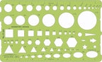 Pacific Arc - Template: Geometric Designer - Stencils for Drafting and Circle Drawing - Professional or School Work. - 4.875" x 8"