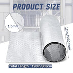 Diamond Plate Sheet Metal Heavy Duty Tread Aluminum Sheet Diamond Tread Plate for Wall Covering, Cargo Trailer, RV and More(12 x 120 Inch,Silver)