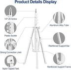 WELLMAKING 32''(80cm) Photography Reflector Dual Handle Collapsible 5-in-1 with Tilt Adapter Reflector, White Portable Stand and Pouch for Studio & Outdoor Lighting-Translucent,Silver,Gold,White&Black