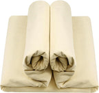 HOTGODEN Medium Weight 100% Cotton Muslin Fabric: 63 inch x 5 Yards Unbleached Muslin Linen Fabric Material for Sewing Material Apparel Cloth
