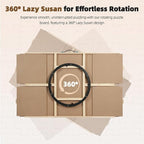 ALL4JIG 2000 Pieces Rotating Puzzle Board with 4 Drawers & Lazy Susan, 40.1" × 28.5" Wooden Jigsaw Puzzle Table with Cover, Portable Puzzle Board