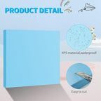 LuckyFoam Blue 10 Pack 12x12x0.79 inch Foam Sheets 0.79 Inch Thick Polystyrene Rectangles XPS Foam Board Craft for Insulating DIY Modeling Art Supplies