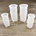 Flower Pillar Candle Molds 4pcs Rose Lily of The Valley Cylinder Silicone Molds for Candle Making Soaps Resin Clay Decoration Crafts DIY (Style -1)