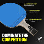 PRO SPIN Ping Pong Paddles - Professional Level Table Tennis Rackets with Carbon Fiber for Superior Control | 7-Ply Blade, Premium Rubber, 2.0mm Sponge | Includes Protector Case