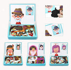 Magnetic Puzzles Face Dress Up Travel Game Double Side Preschool Educational Learning Toy for Kids